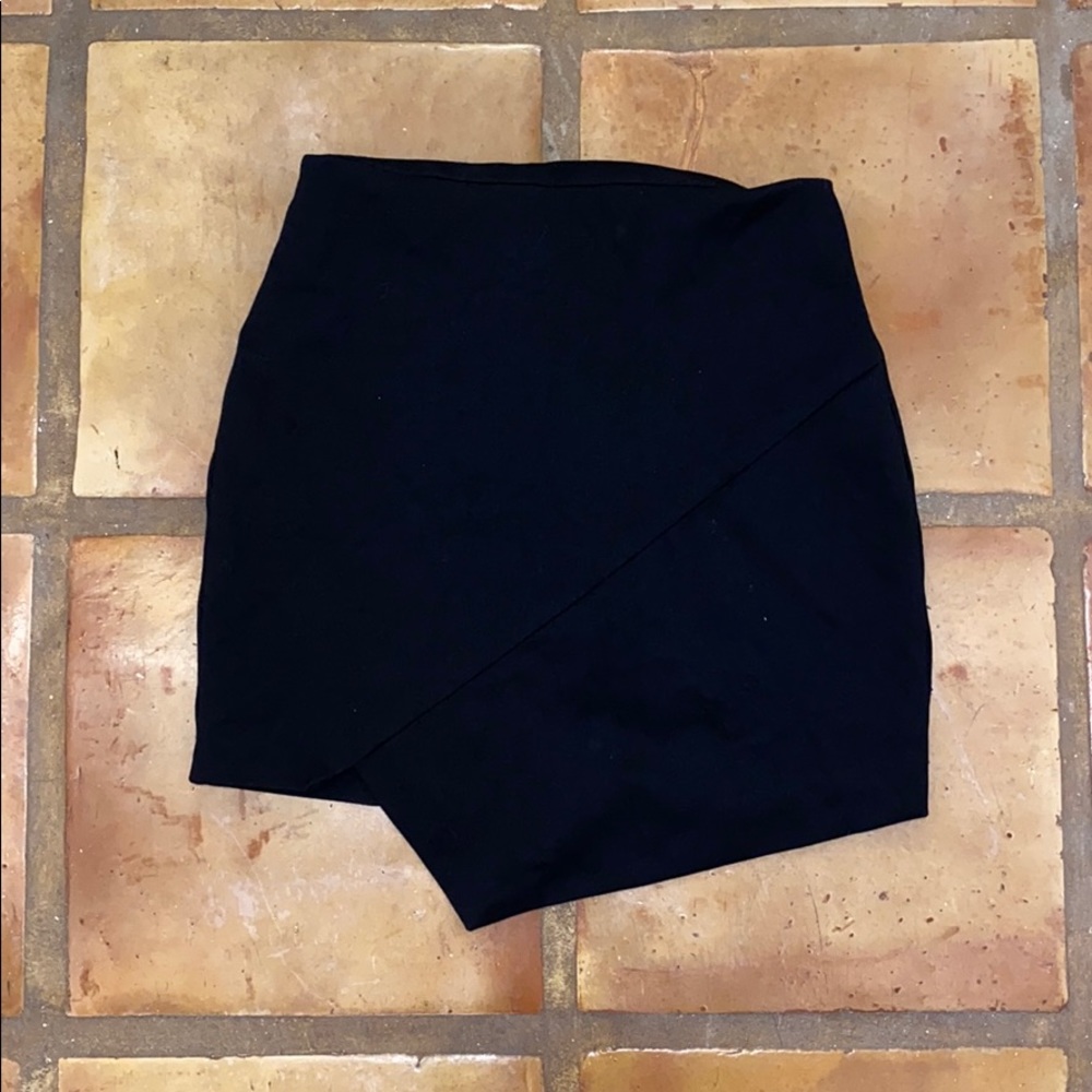 Black asymmetrical skirt